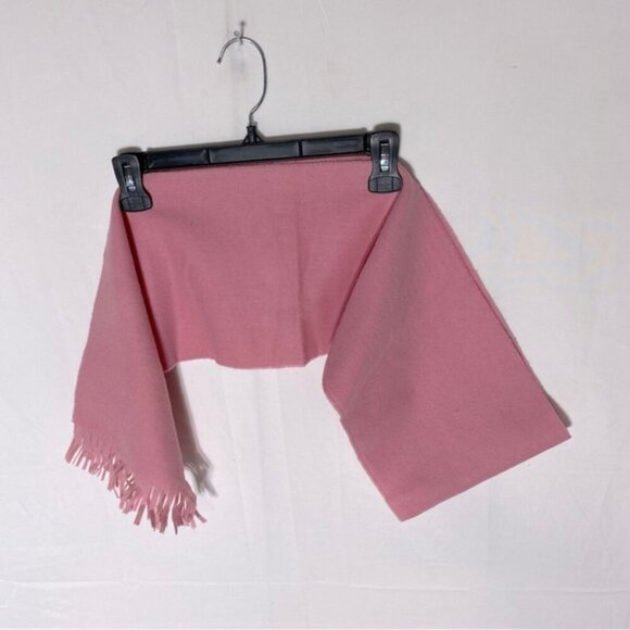 Vintage Pendleton Pink 100% Virgin Wool Long Scarf With Fringe - Picture 15 of 16